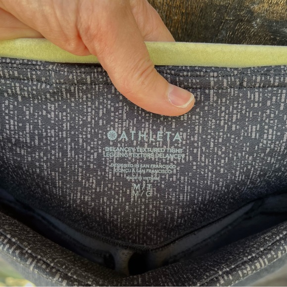 Athleta Delancey Textured Tight Legging in Black/Nightfall Sz M - Picture 3 of 16